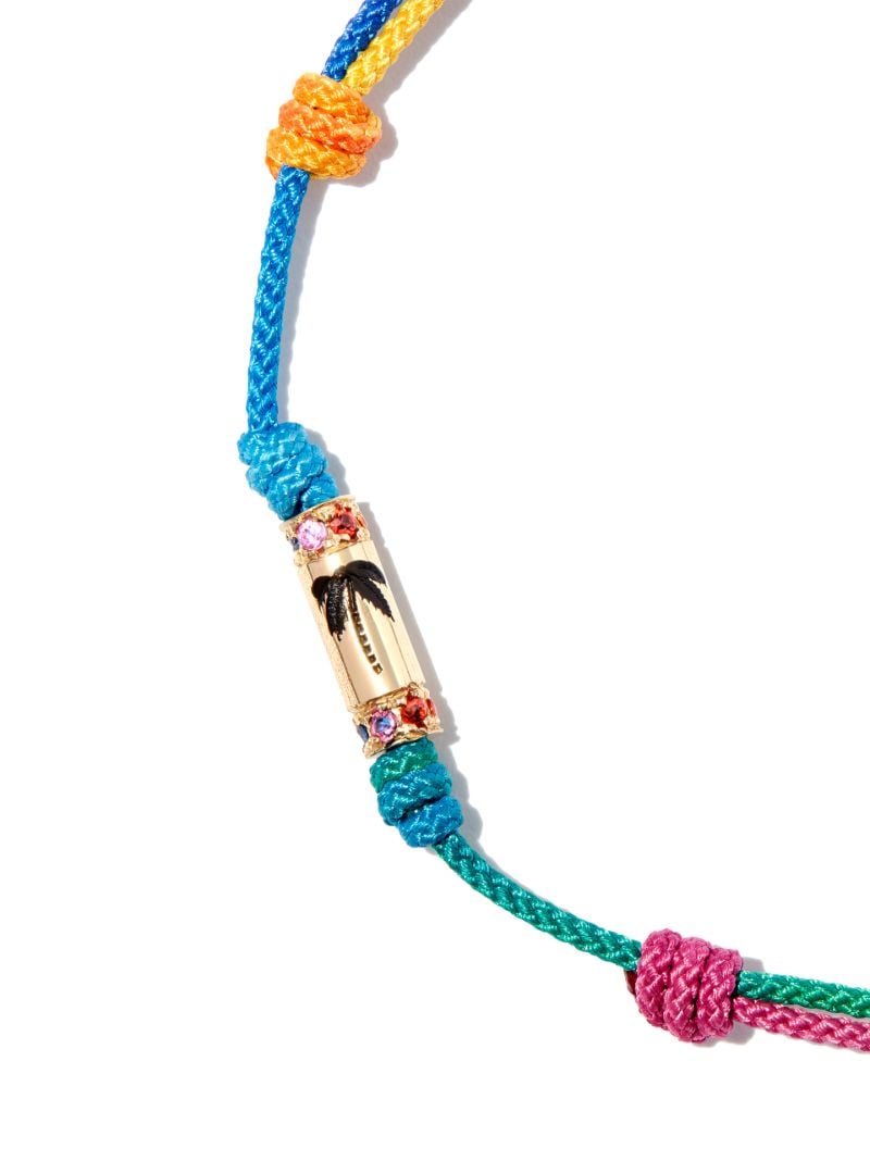 14k Yellow Gold Rainbow Cord Bracelet