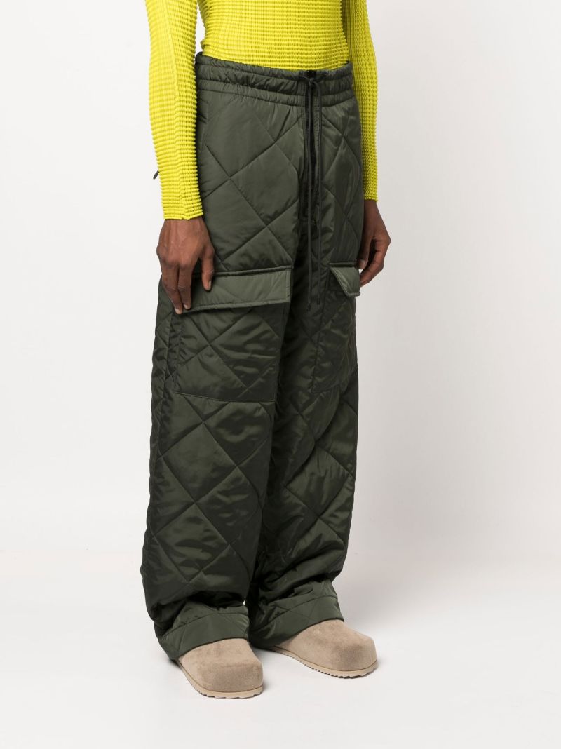 Green Perry Quilted Track Pants