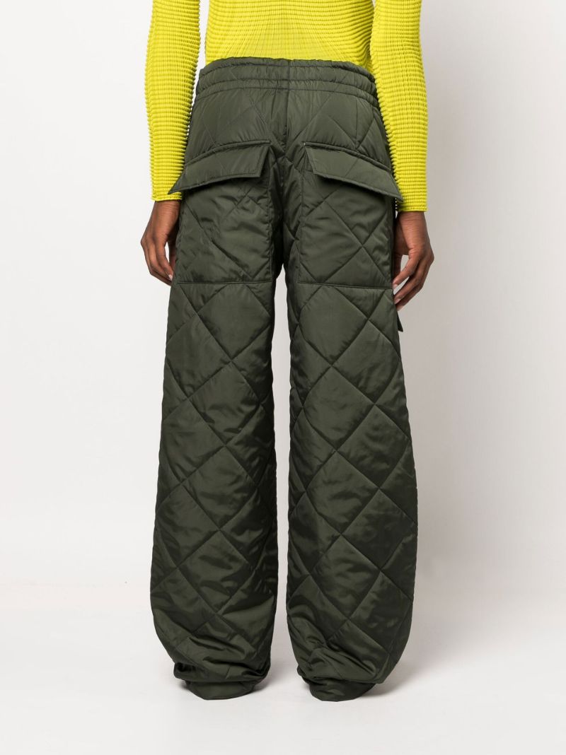 Green Perry Quilted Track Pants