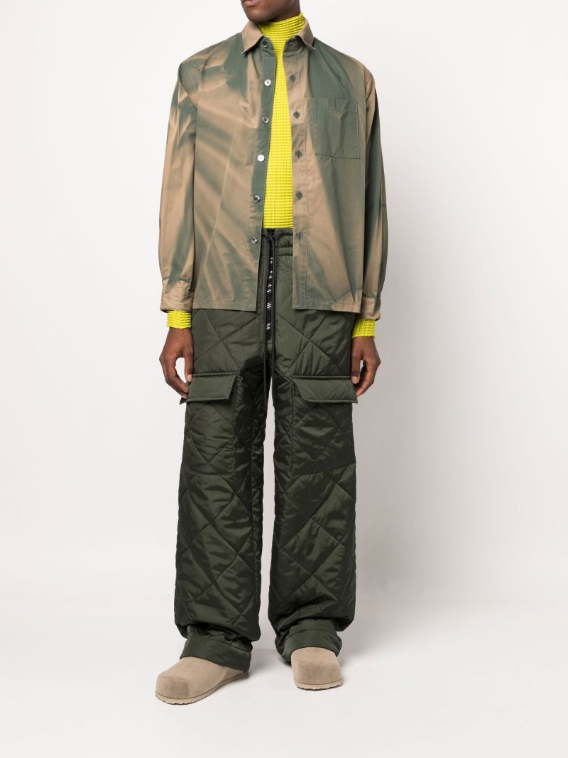 Green Perry Quilted Track Pants