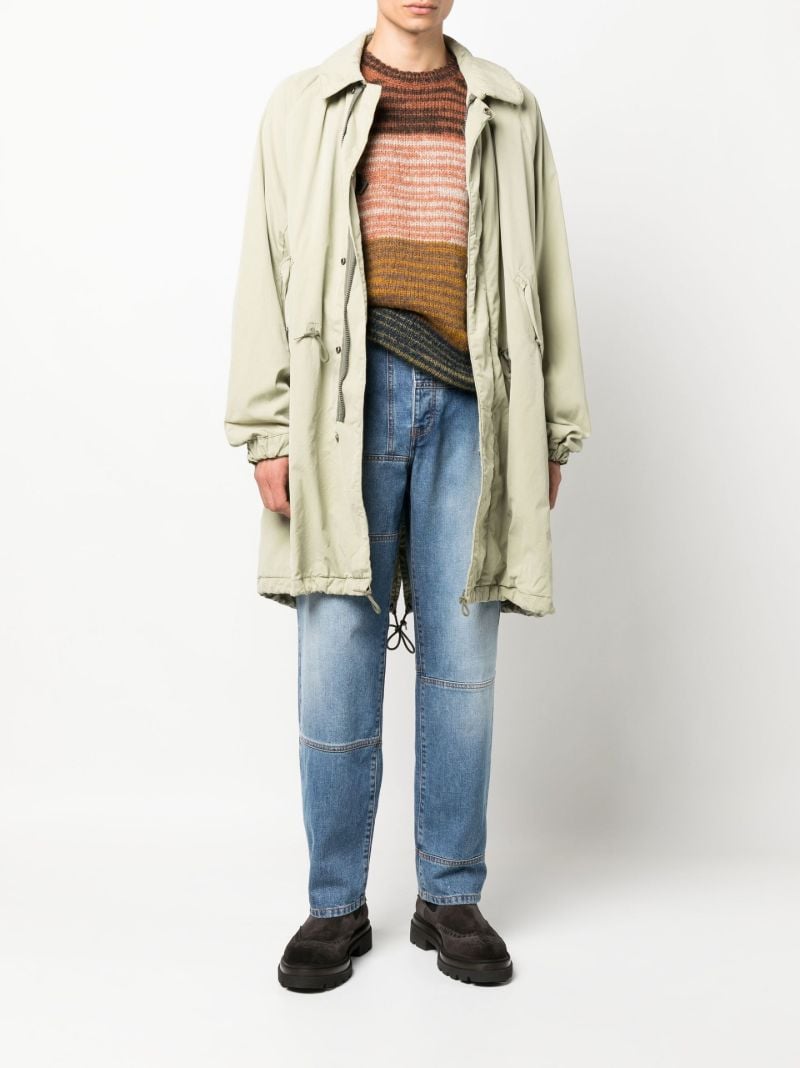 Blue Venusto Panelled Straight Leg Jeans