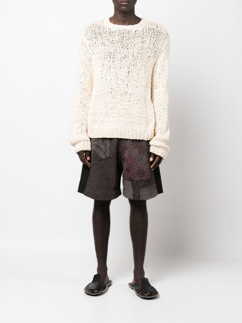 Brown Donny Patchwork Shorts