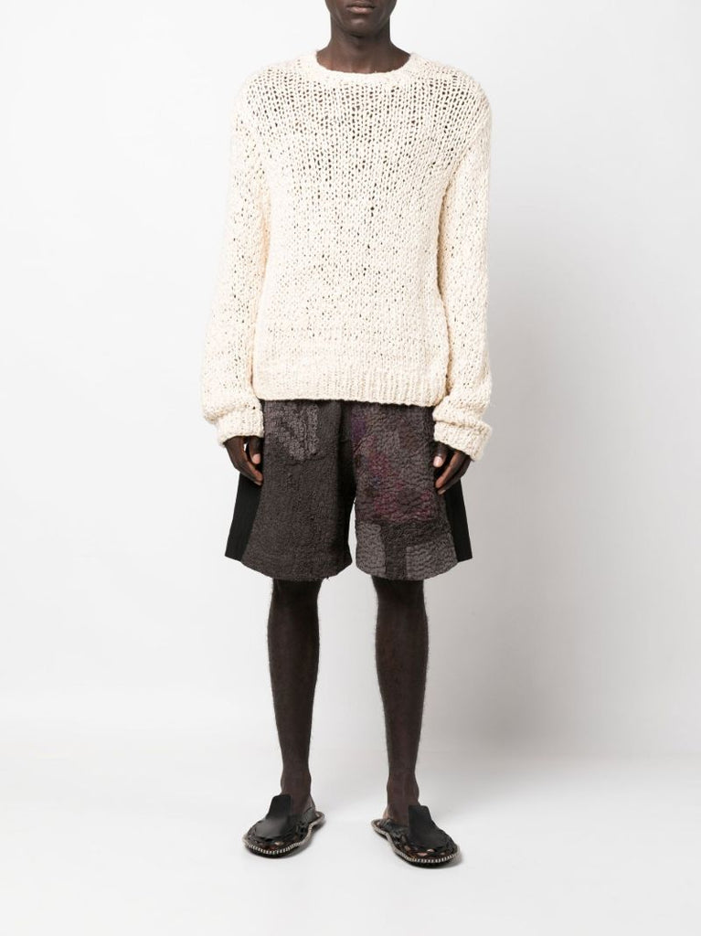 Brown Donny Patchwork Shorts