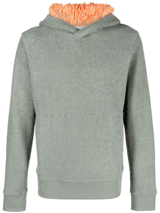 Grey Ruched Silk Lining Hoodie