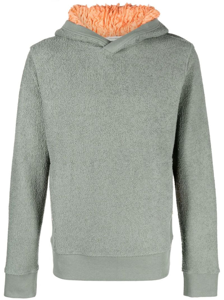 Grey Ruched Silk Lining Hoodie