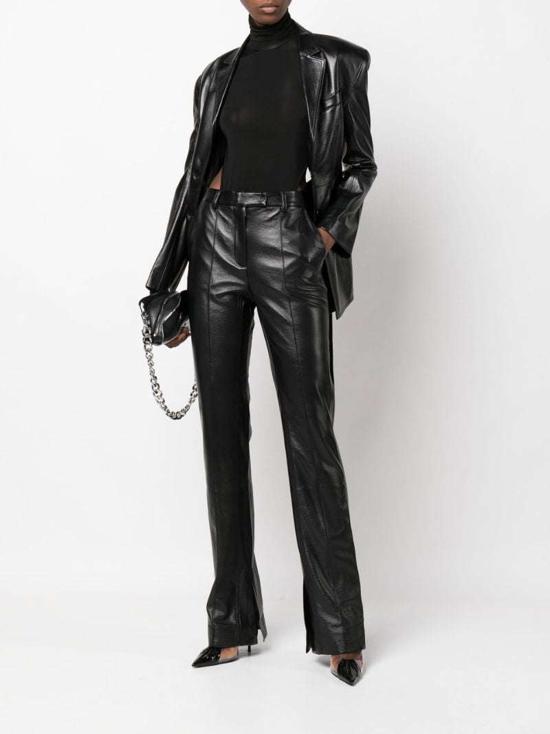 Black Open Back Turtleneck Bodysuit