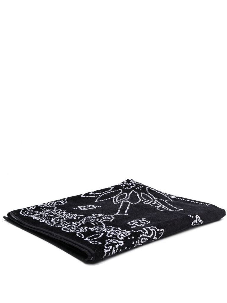 Black Bandana Cotton Beach Towel