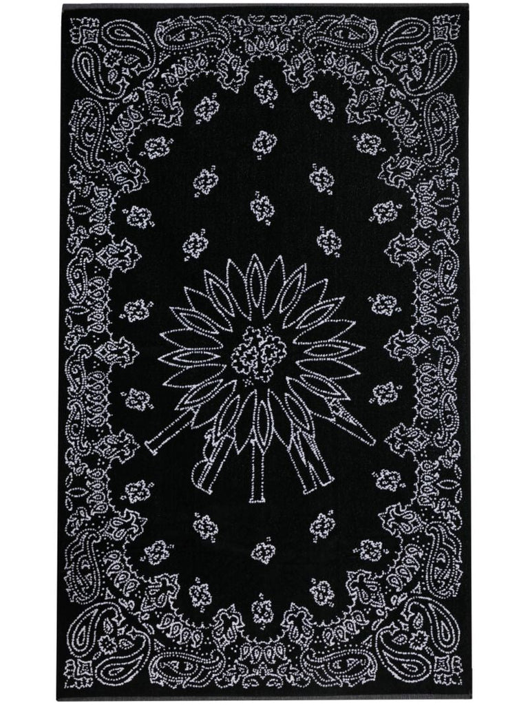 Black Bandana Cotton Beach Towel