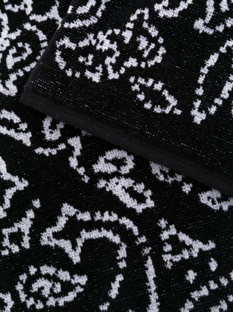 Black Bandana Cotton Beach Towel