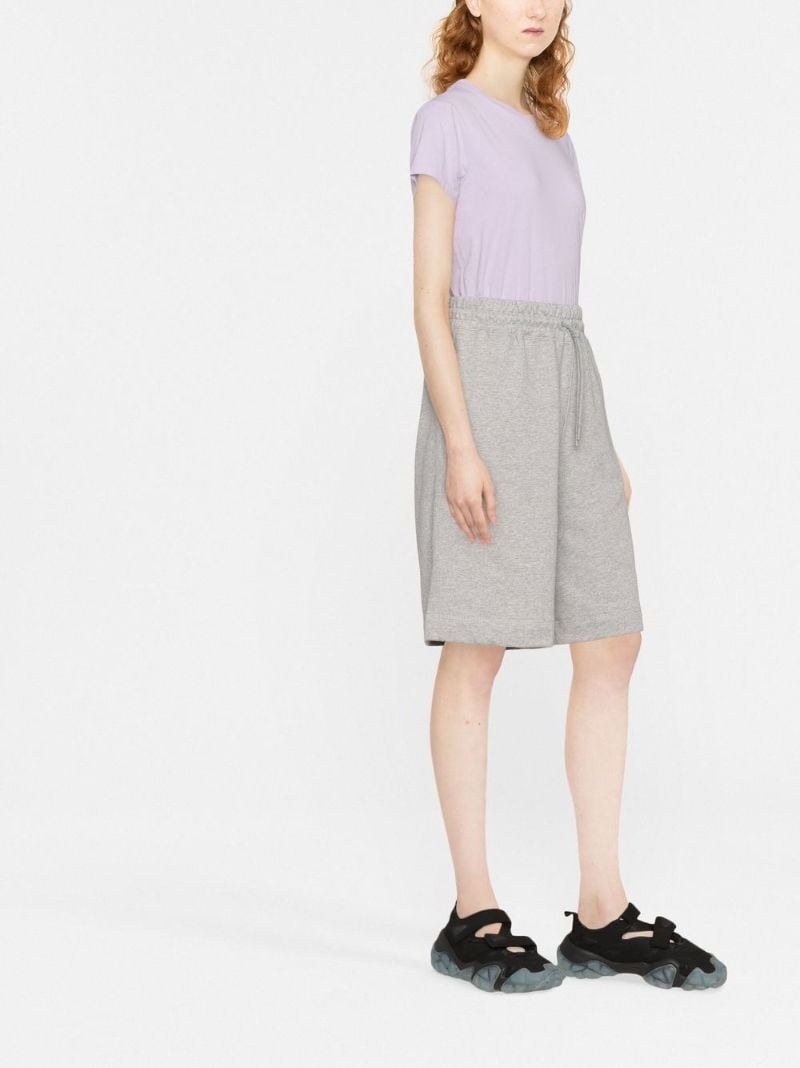 Grey Embroidered Logo Track Shorts