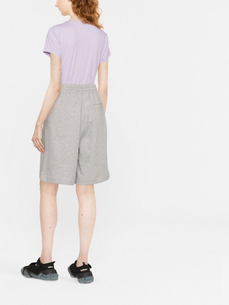 Grey Embroidered Logo Track Shorts