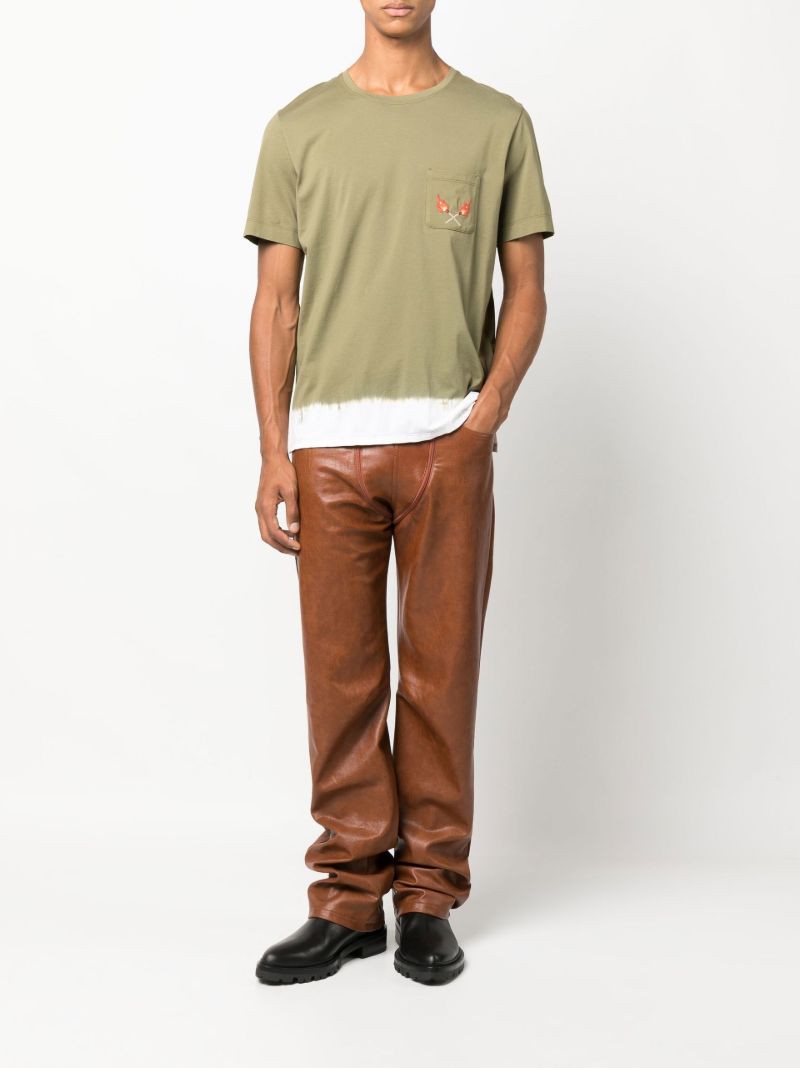 Green Embroidered Pocket T-shirt