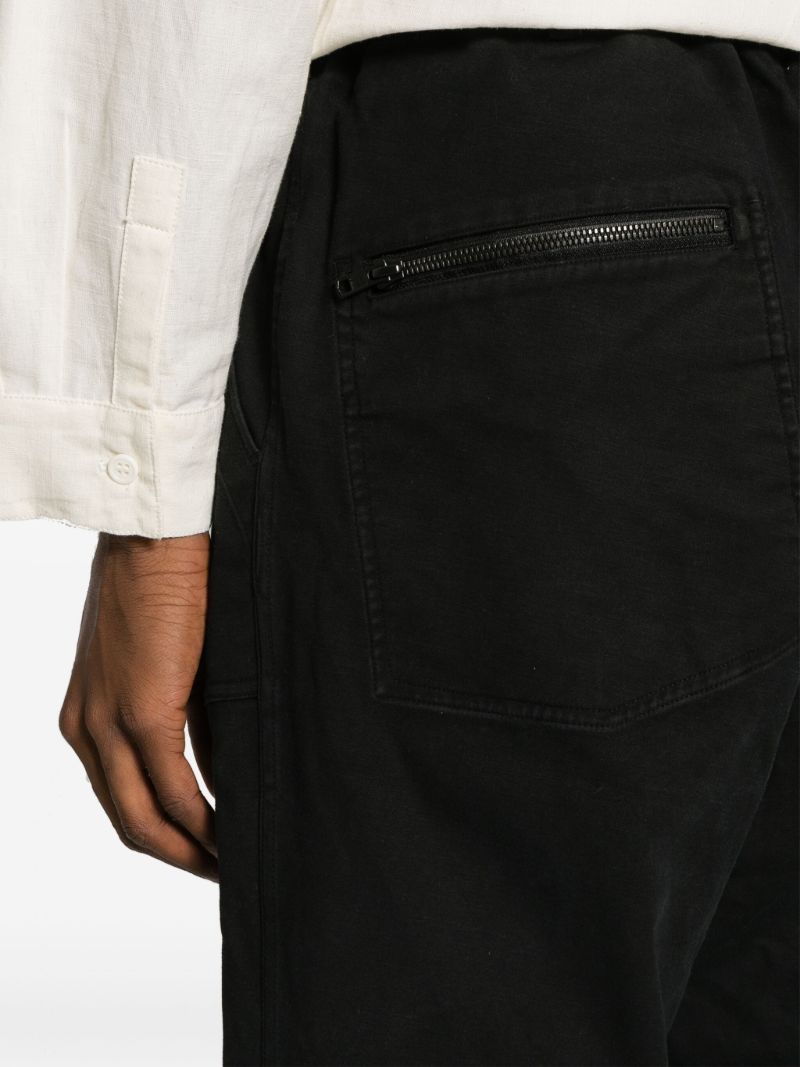 Black Donny Patchwork Denim Shorts