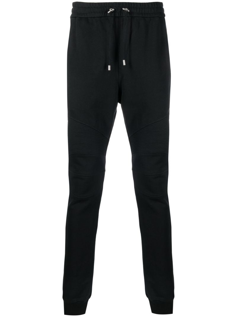 Black Logo Cotton Track Pants
