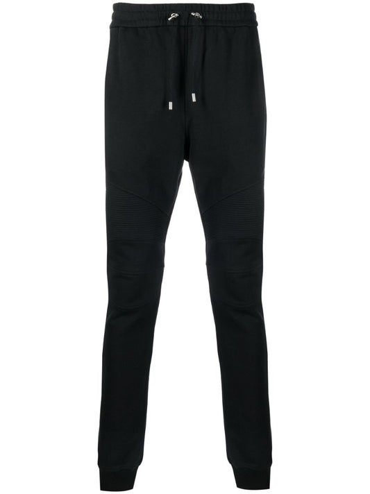 Black Logo Cotton Track Pants