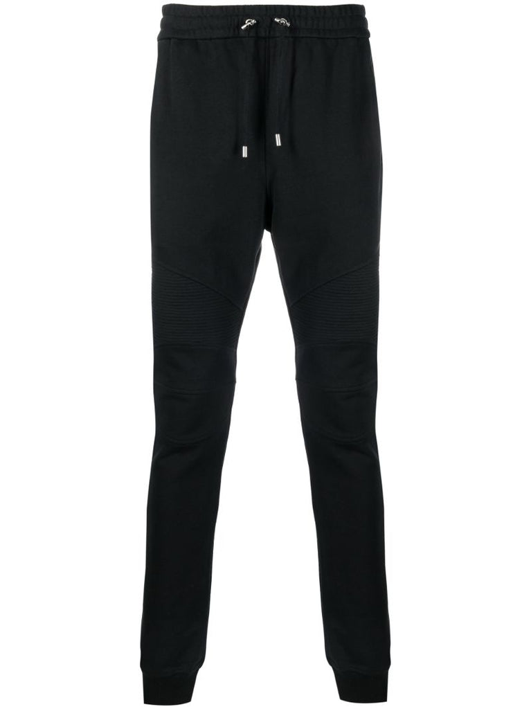 Black Logo Cotton Track Pants