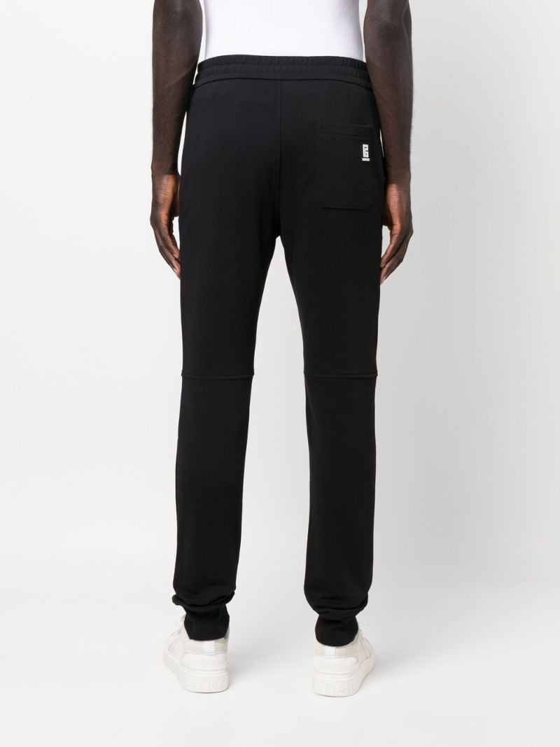 Black Logo Cotton Track Pants