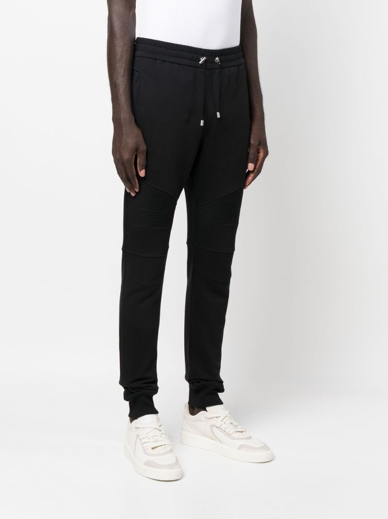Black Logo Cotton Track Pants