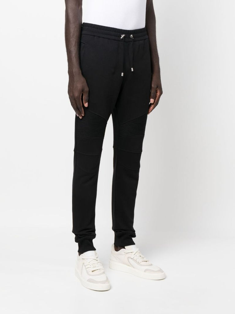 Black Logo Cotton Track Pants