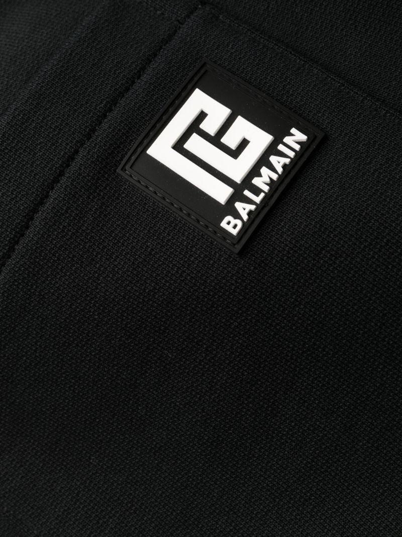 Black Logo Cotton Track Pants