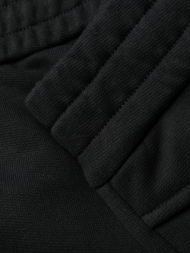 Black Logo Cotton Track Pants
