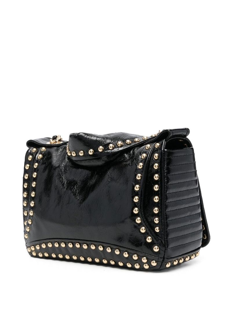 Black Biker Jacket Crossbody Leather Bag