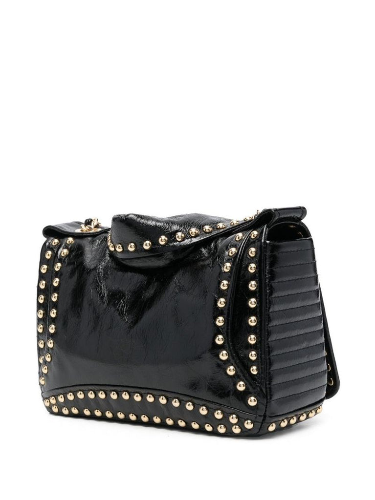 Black Biker Jacket Crossbody Leather Bag