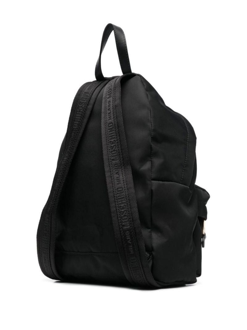 Black Teddy Bear Print Backpack