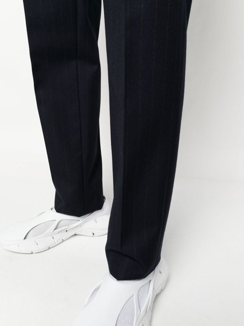 Blue Striped Single-breasted Wool Suit