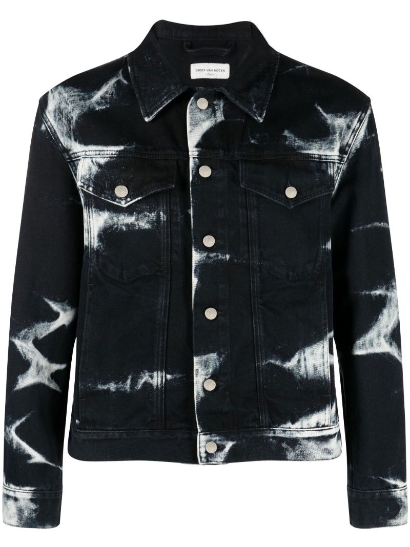 Black Vuskin Denim Shirt Jacket