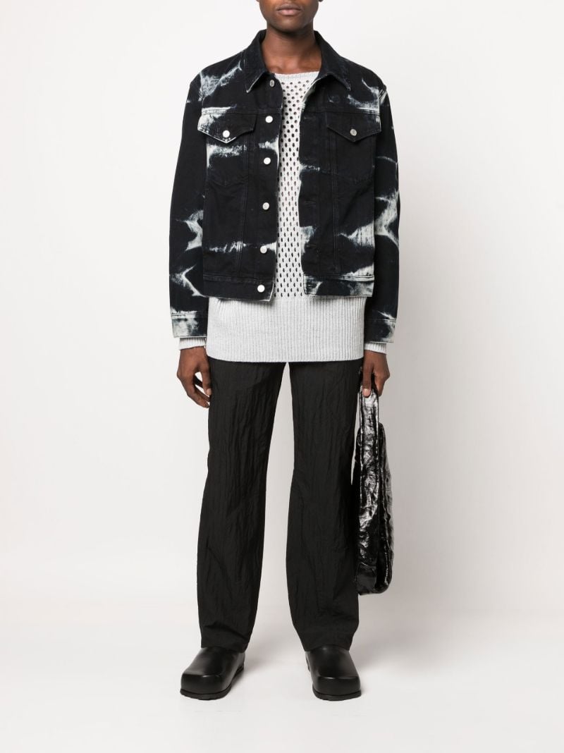 Black Vuskin Denim Shirt Jacket