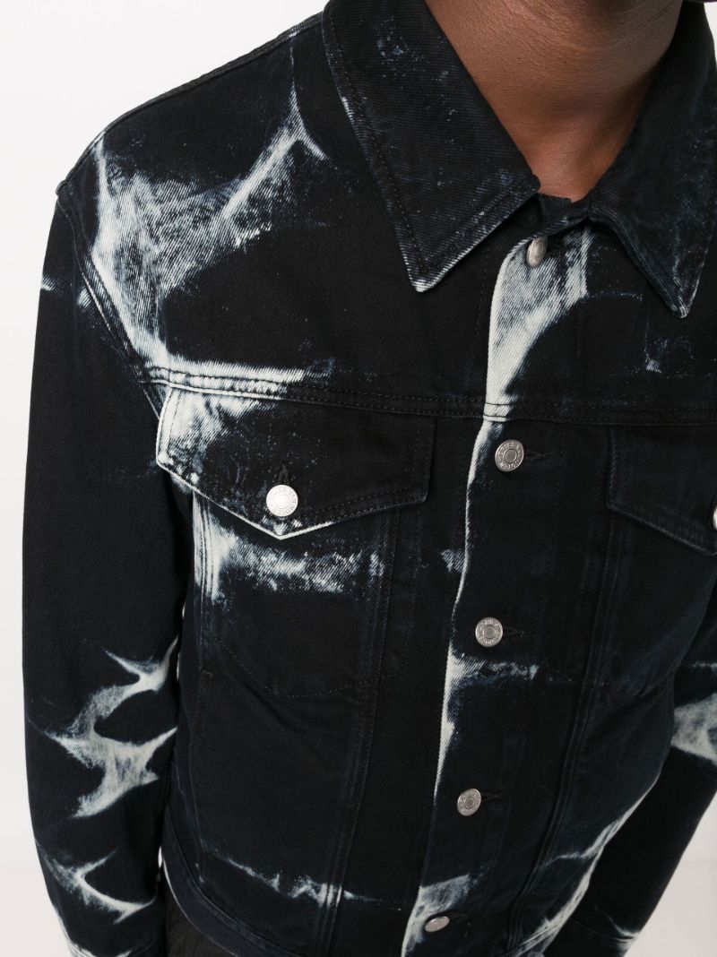 Black Vuskin Denim Shirt Jacket