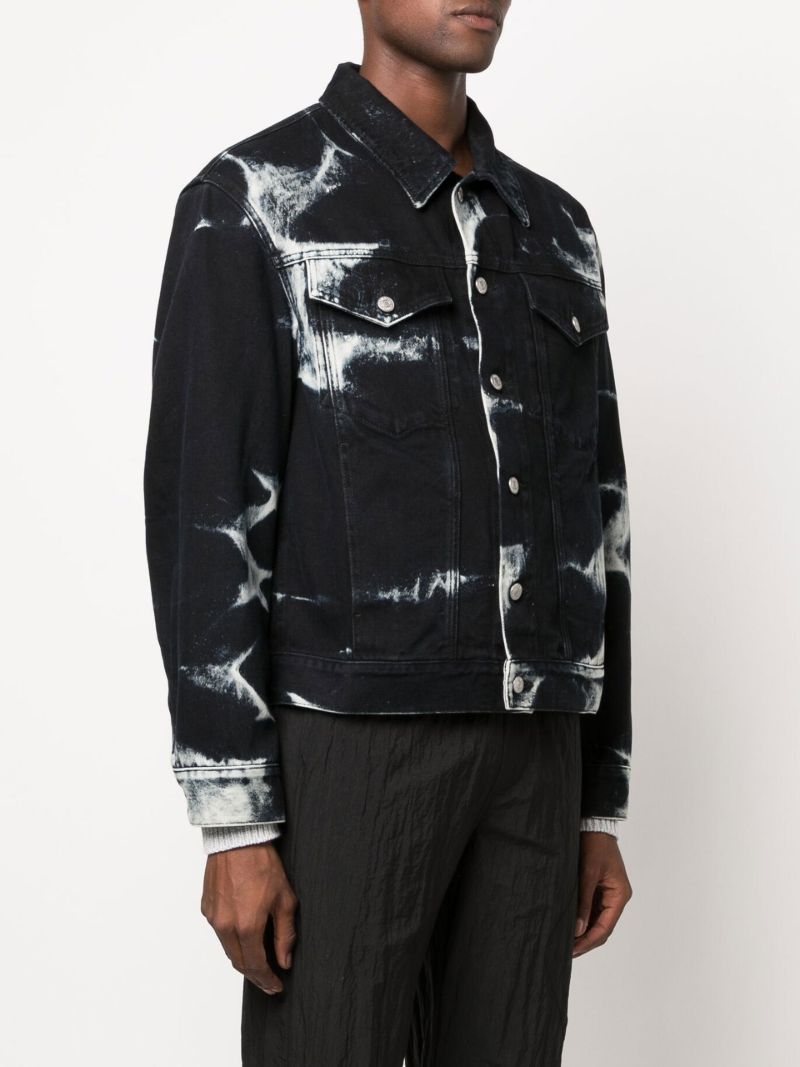 Black Vuskin Denim Shirt Jacket