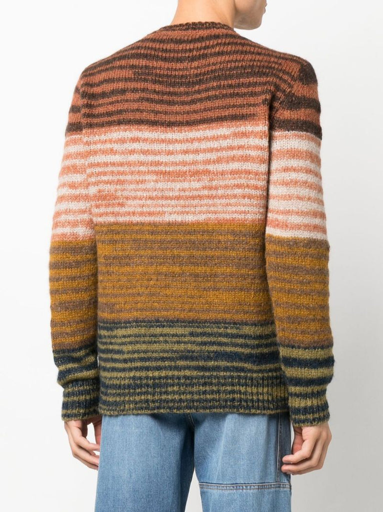 18663122 Orange Valdeus Striped Wool Sweater