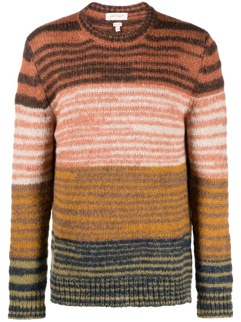 18663122 Orange Valdeus Striped Wool Sweater