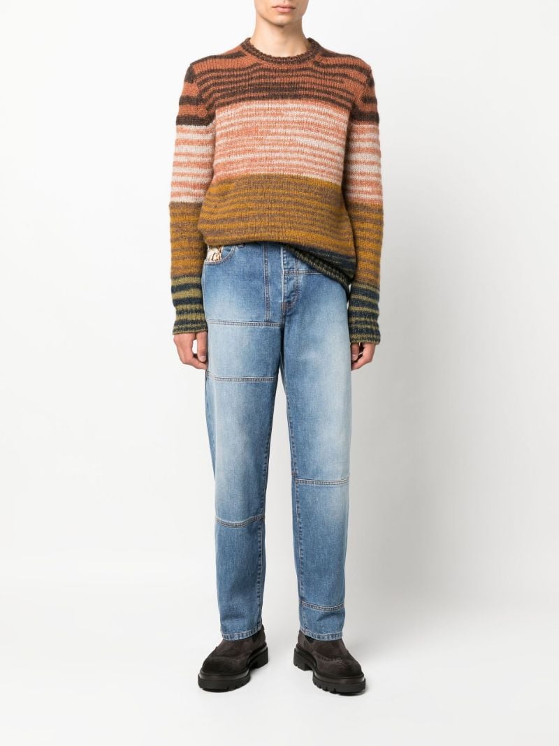 18663122 Orange Valdeus Striped Wool Sweater