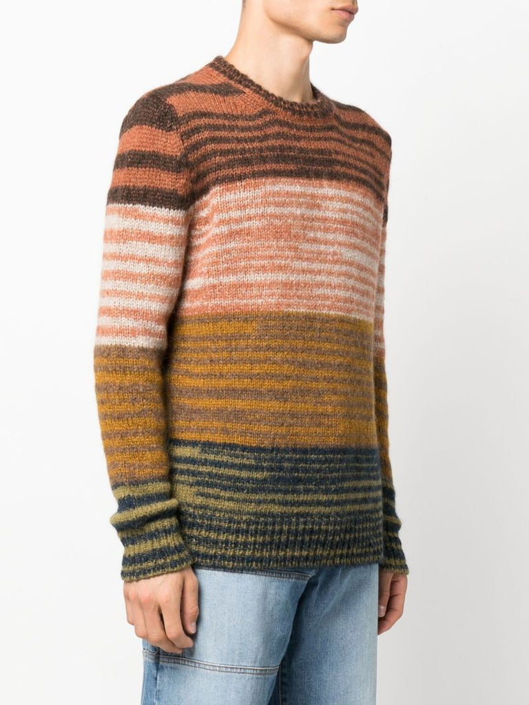 18663122 Orange Valdeus Striped Wool Sweater