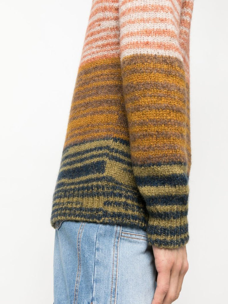 18663122 Orange Valdeus Striped Wool Sweater