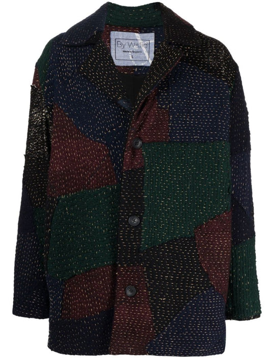 Neutral Jacob Patchwork Pea Coat