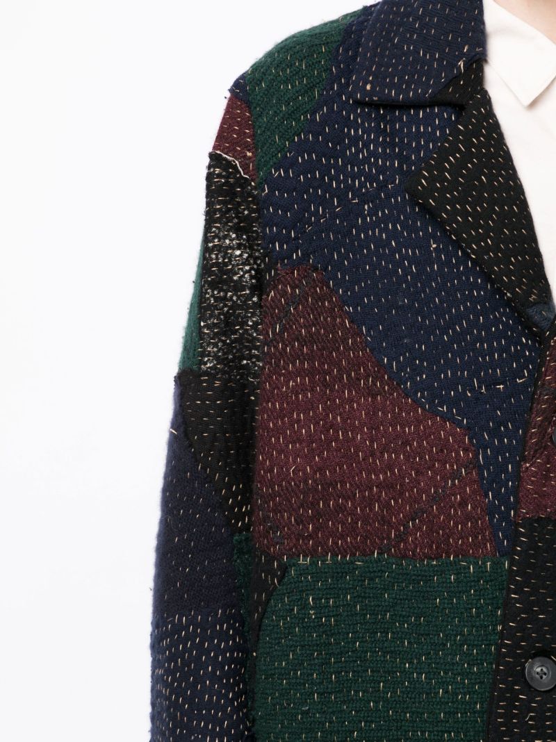 Neutral Jacob Patchwork Pea Coat