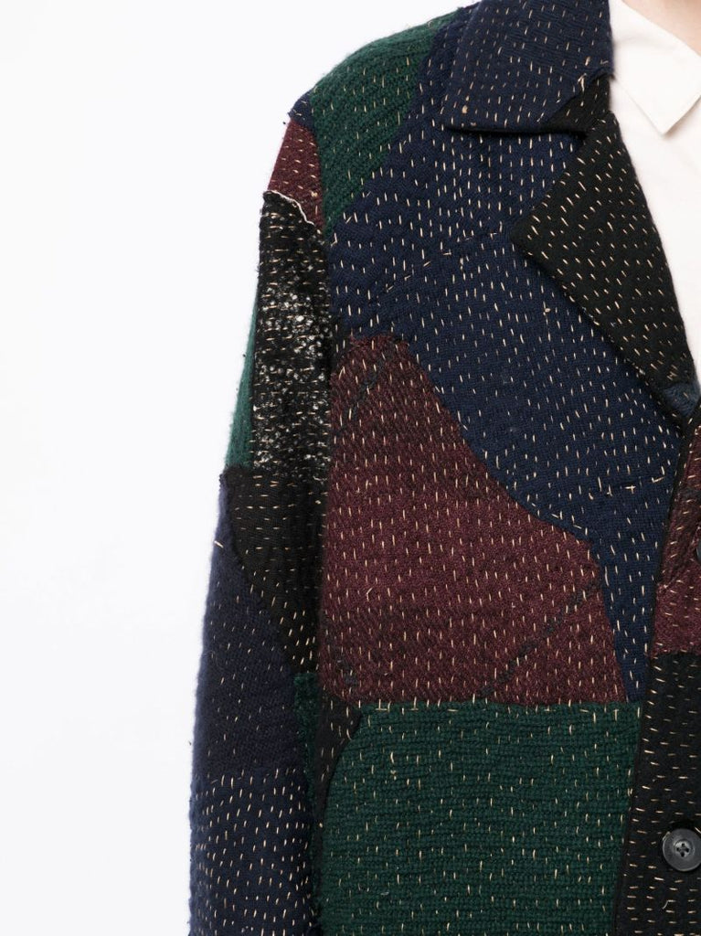 Neutral Jacob Patchwork Pea Coat