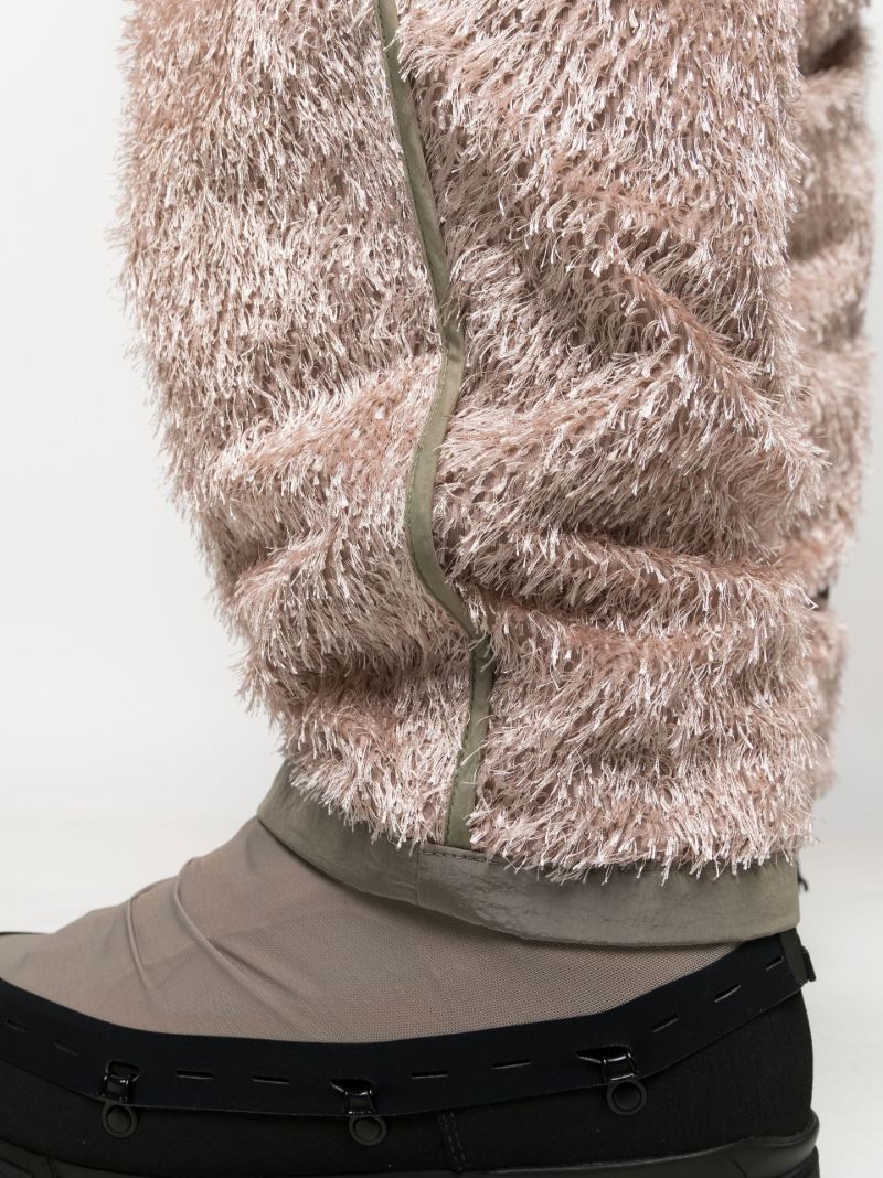 Pink and Grey Fleece Straight-leg Trousers