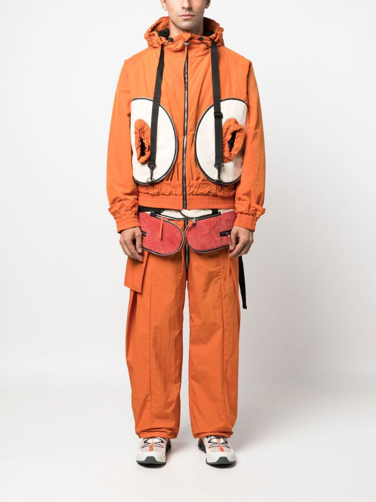 Orange Packable Straight-leg Cargo Trousers
