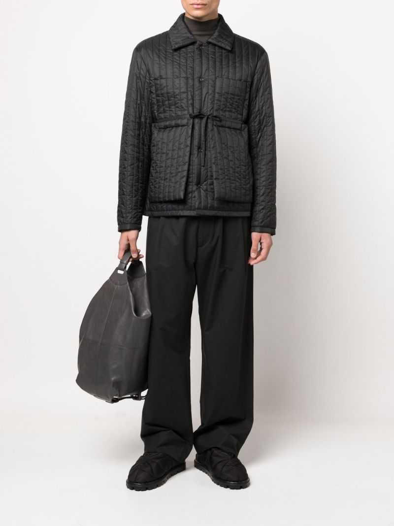 Black Quilted Worker Jacket
