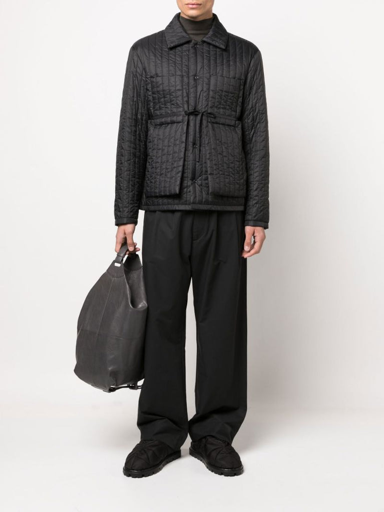 Black Quilted Worker Jacket
