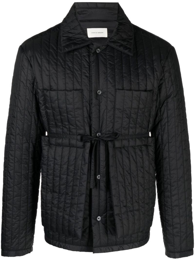 Black Quilted Worker Jacket