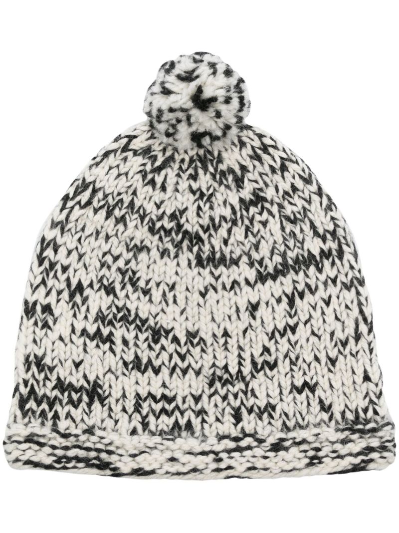 Neutral Gluckow Wool Beanie Hat