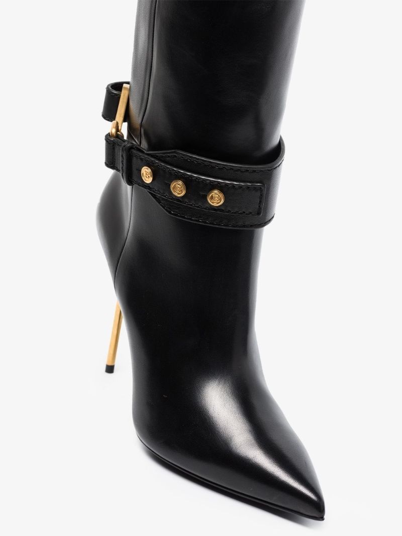 Black Robin 95 Knee-high Leather Boots