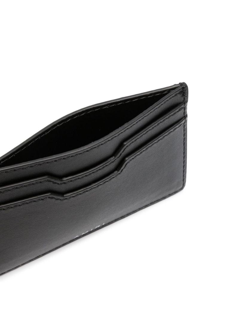 Black Logo Leather Card Holder