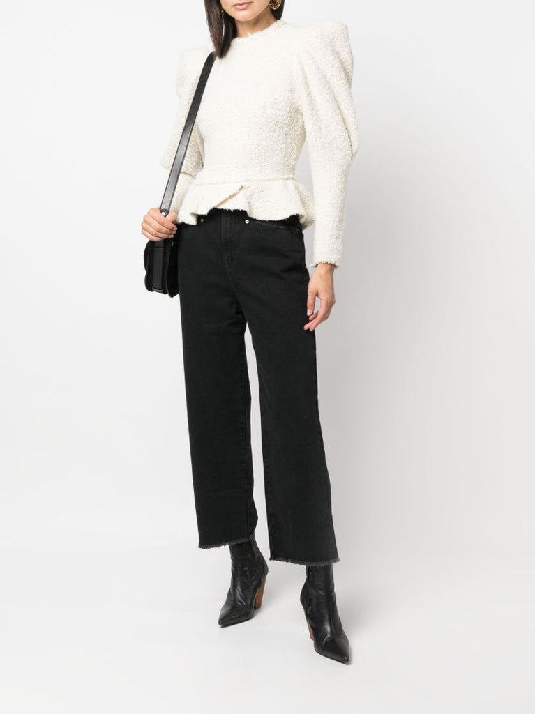 Neutral Giamili Puff Sleeve Sweater